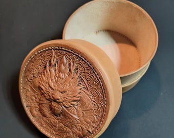 Dragon Leather Embossing Stamper Set Exquisite 3D  for Professional 3D Impression Craftsmanship Emboss Stamp Engraving Tools animal - B