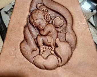 Flower fairy leather embossing mold Handmade leather creative concave and convex three-dimensional mold Flower fairy metal mold