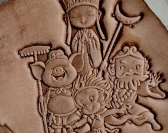 Journey to the West Leather Embossing Die: Monkey King, Handmade Vegetable Tanned Leather