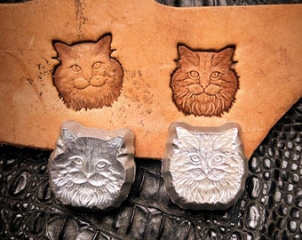 Cute Cat pattern Design for Crafting and DIY Projects Premium Leather Carving Tool Three-dimensional mini kitten mold, handmade mold