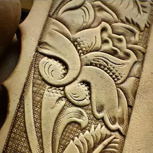 Decorative leather border stamp mold for leather craft