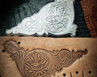 Thangka Leather Stamp Mold, Traditional Embossing Tool for Veg Tan Leather, Decorative Press Mold, 115x143mm
