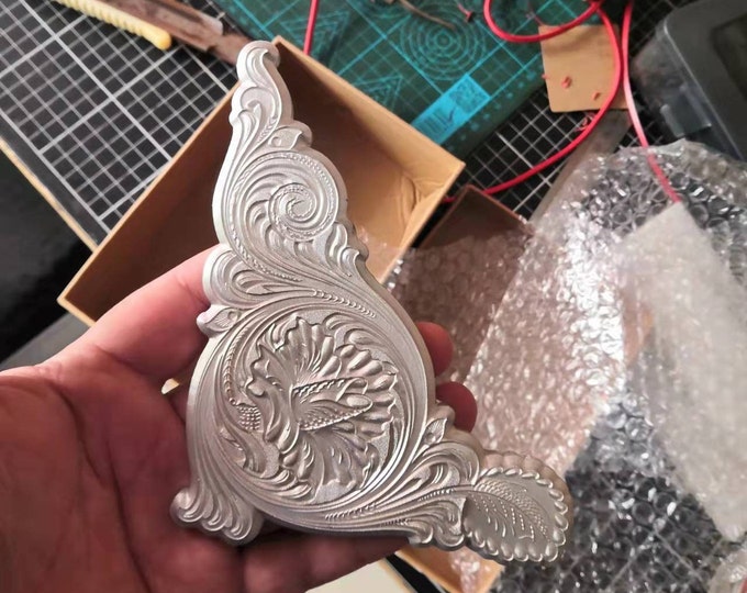 Featured listing image: Leather mold engraving printing tool traditional combination pattern stainless steel copper mold thangka making handmade DIY
