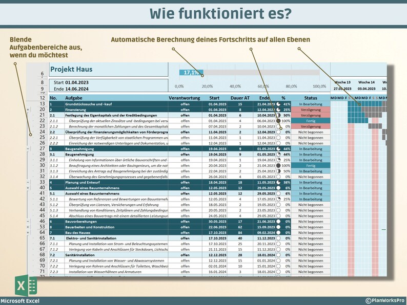 Project Plan Template | Project Management | Time Management | Gantt ...
