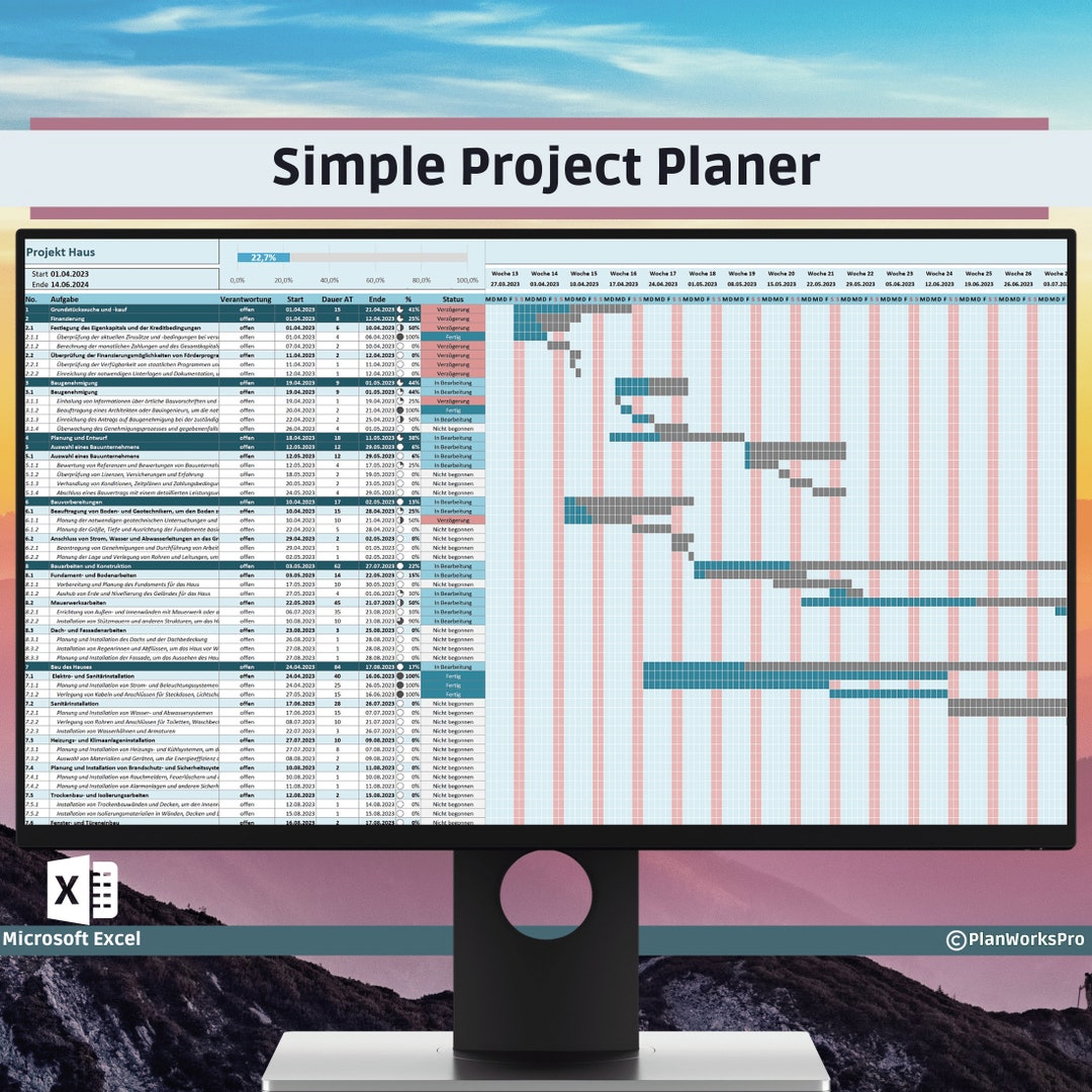 Project Plan Template | Project Management | Time Management | Gantt ...