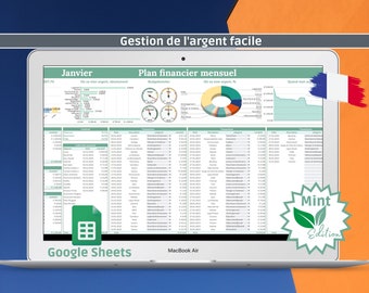 Outil de planification financière, suivi de budget, gestion des revenus et des dépenses, compte mensuel, compte annuel, finances