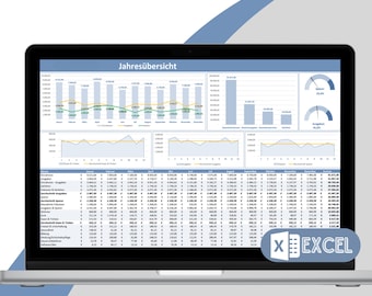 Budget Excel template 2026, cost tracking, expense recording, cost control, budget planner, cost overview, household management