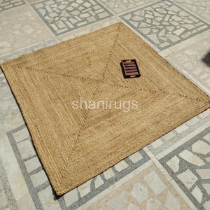 Hand Braided Jute Area Rug: Bohemian Earthy Rug