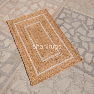 Hand Braided Jute Area Rug: Bohemian Earthy Rug