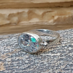 Crystal Sterling Silver Ring: Handmade 925 Statement Jewelry
