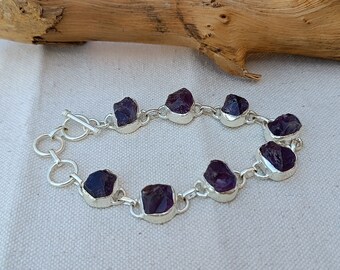 Bracciale argento donna con ametista e agata bianca