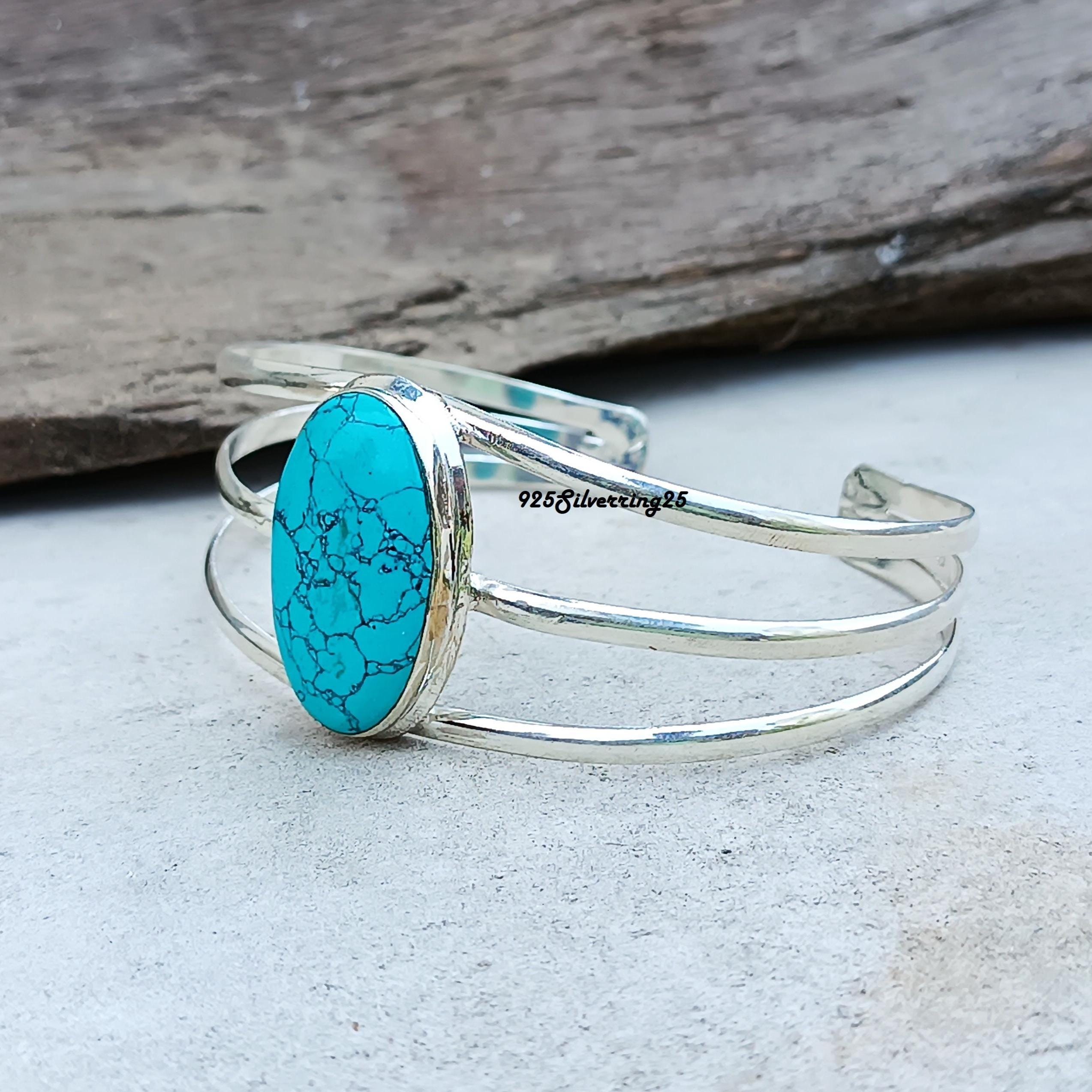 アクセサリー silver 925 turquoise bangle Turquoise Sterling Silver Bangle: Handmade .925 Jewelry - Etsy