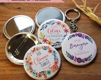 Cadeau EVJF personnalisé – Badge prénom pour la mariée et son équipe – Souvenir EVJF original