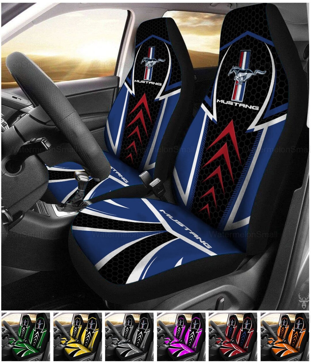 Mustang Ford Car Seat Covers Mustang Ford Lover Mustang Ford Etsy