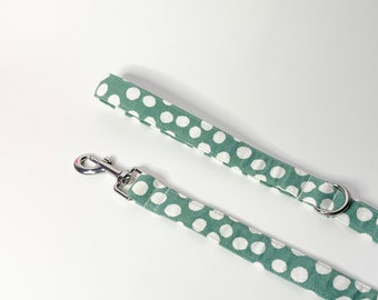 Oakley Leash | Green Polka Dot Dog Leash / Dog Lead