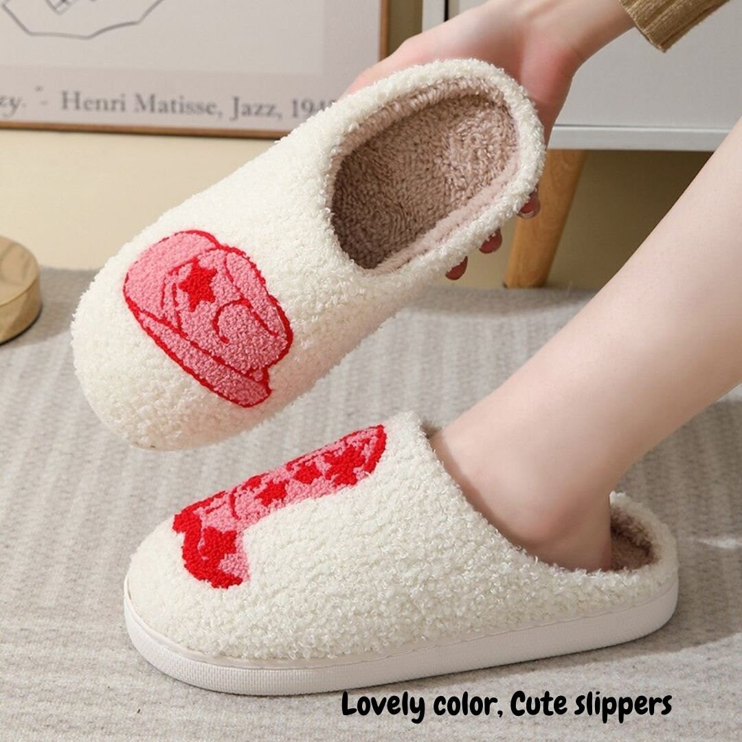 Discover Cowgirl Slippers, Cute boot Women slippers, Fluffy Slippers