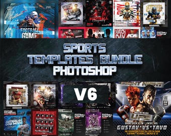 Sports Templates Bundle | Photoshop Digital Download