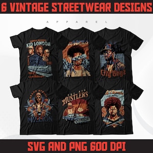 6 Vintage Streetwear Graphic Designs