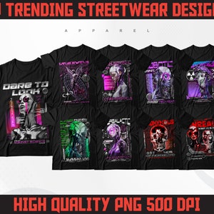 20 Trending Streetwear Designs Bundle | Streetwear Graphic | Urban Culture Streetwear | Urban Style Design | T-Shirt Designs Bundle