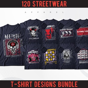 Streetwear T-Shirt Designs Bundle | Urban Streetwear Designs | Aesthetic Streetwear Designs | Futuristic Streetwear Designs | SVG Bundle
