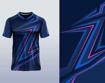 Sjabloon abstracte sportjersey | Voetbal, voetbal, racen (EPS, png)