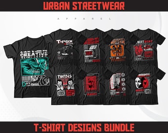 Urban Streetwear | Streetwear Design | Vector Shirt | Urban Street Style | T-Shirt Bundle | SVG Design | Streetwear Bundle