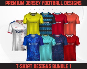 フットボールジャージデザインバンドル | 120 EPSファイル（デジタルダウンロード）