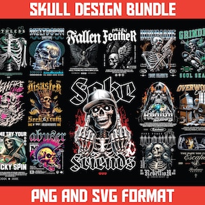 86 T-Shirt Designs Bundle | Skeleton Streetwear Designs | Rock Designs | Aesthetic Designs | Urban Designs | Graphic T-Shirt | DTF | DTG