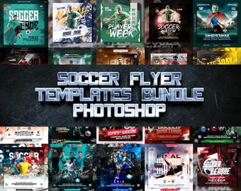 Bundel voetbalflyer | Wedstrijddag, toernooipromo (PSD)