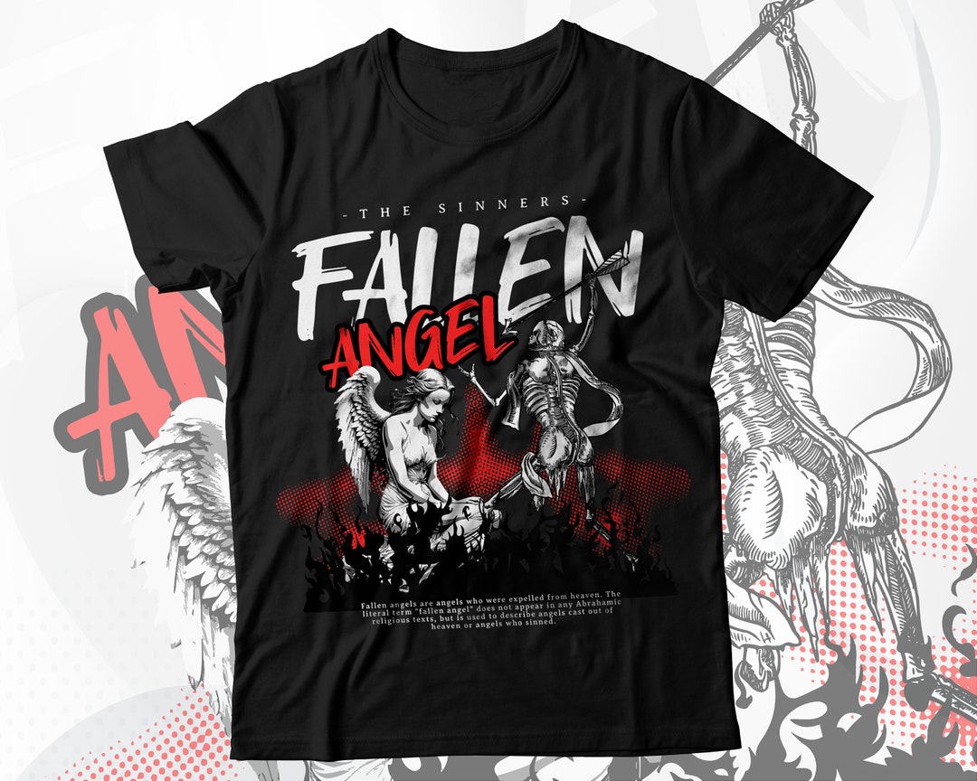 Fallen Angel Graphic – Streetwear T-shirt Digital Print (PNG, SVG) - Etsy