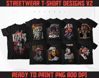 119 Streetwear T-Shirt Designs | Graphic Bundle (Digital Download)