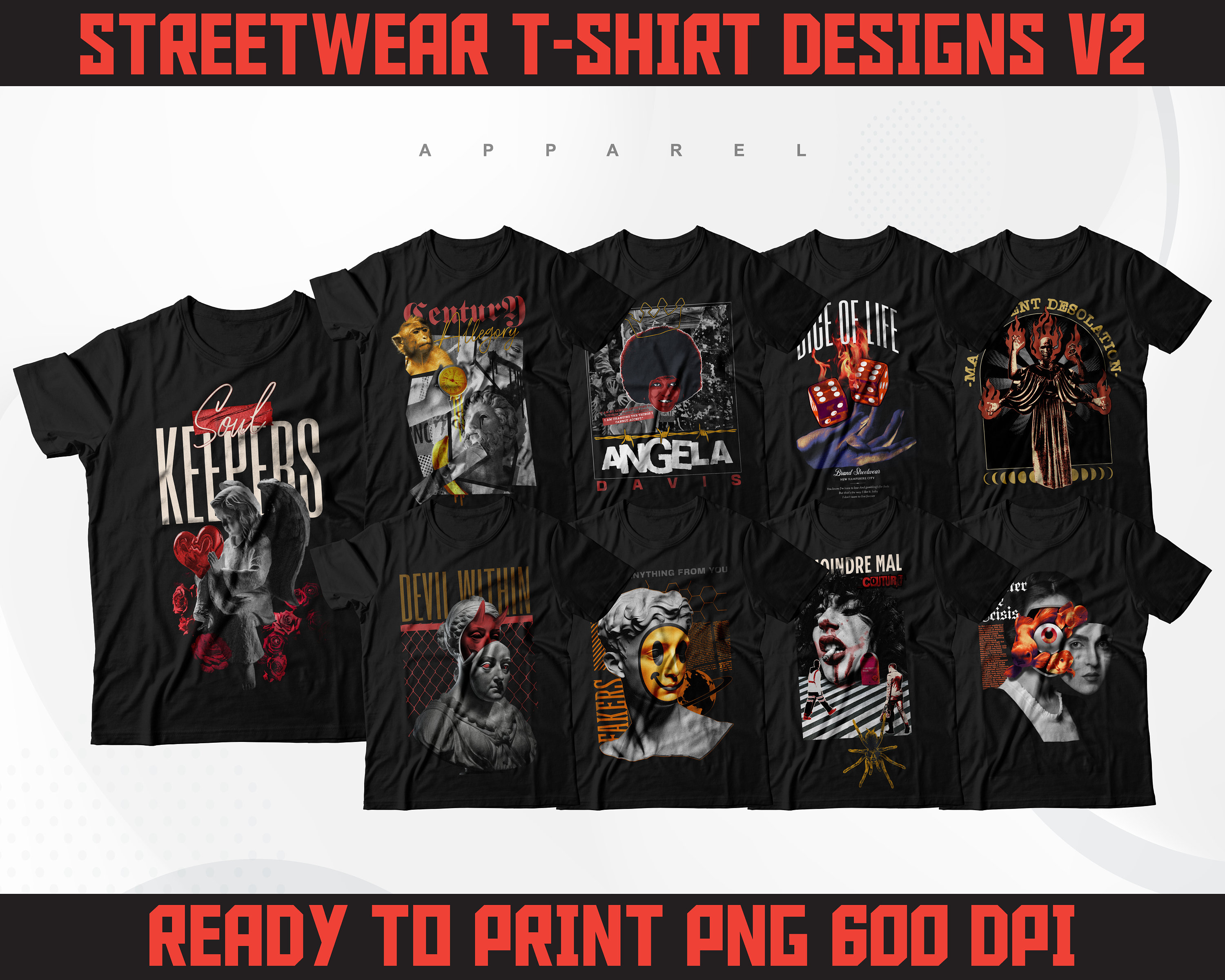 119 Streetwear T-shirt Designs V2 | Streetwear Graphic
