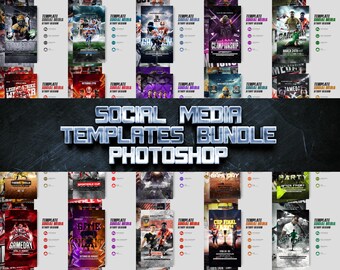 Bundel met 47 sociale-mediasjablonen | Bewerkbare Photoshop-ontwerpen | PSD-sjablonen