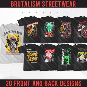 Brutalism Streetwear | Streetwear Design | Vector Shirt | Brutalism Street Style | T-Shirt Bundle | SVG Design | Streetwear Bundle