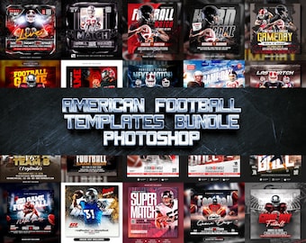 Sjablonen American Football-flyer | 50 ontwerpen voor sportevenementen (PSD)