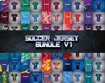 Soccer Jersey Bundle V1 | Pattern Vector Bundle | Editable Uniform Designs (EPS)