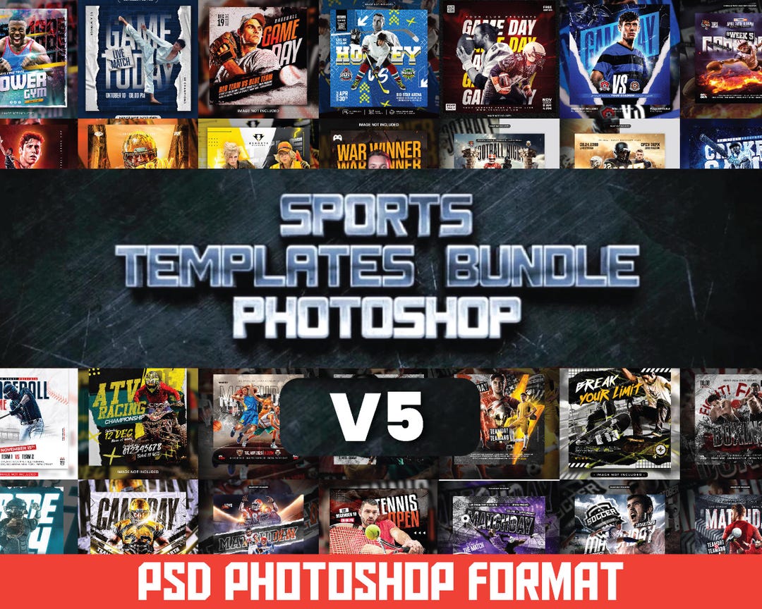Sports Poster Templates | 300dpi Photoshop PSD (digital Download) - Etsy