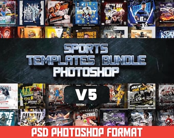 Sports Poster Templates | 300dpi Photoshop PSD (Digital Download)