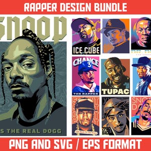20 Rap Hip-Hop T-Shirt Design Bundle | DTG | DTF | Sublimation | Waterslide | Screen Printing | T-Shirt Bundle | Tee Designs | Digital Files