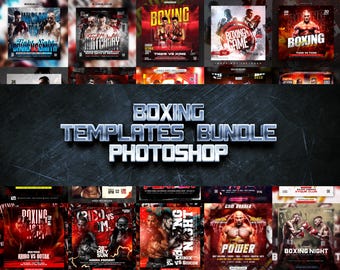 Boksflyer PSD-bundel | 94 sjablonen voor sportevenementen (Photoshop)