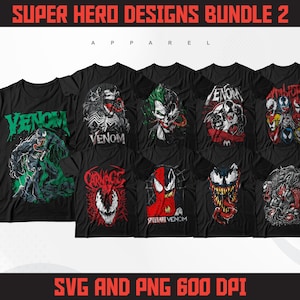 30 Super Hero T-Shirt Designs Bundle 2 | Anti Hero T-Shirt Design | T-Shirt Design Bundle | Streetwear Design | Digital Download | DTF | DTG