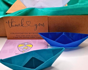 Waterproof Origami Boats Bulk: Nautical Wedding Decor, Waxed Kids Floating Toy