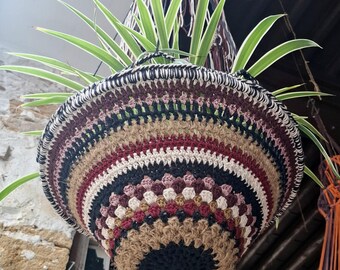 Crochet Hanging Basket For Home Decor and Storage, Boho Artistic Hanging Planter 140x40cm