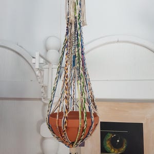 Handmade Braided Macrame Plant Hanger: Boho Home Decor