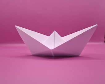 White Origami Boats for Memorial Service Remembrance Table Decor, Celebration of Life Decoration, Funeral Favors Bulk Minimalist Event Decor