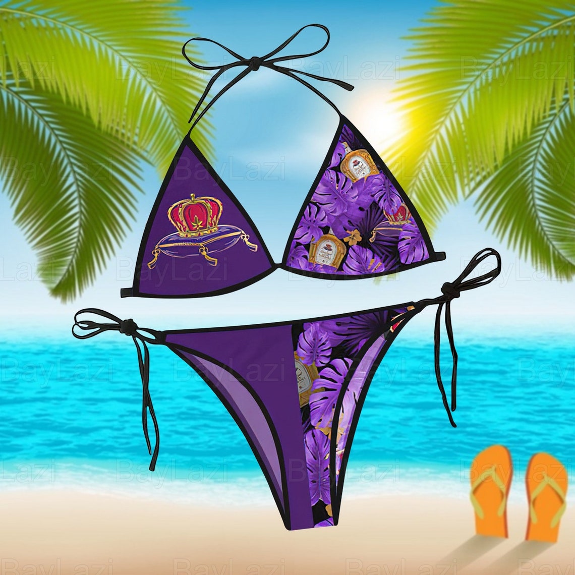 Crown Royal Bikini Set Whiskey Bikini Top Beach Bikini Set - Etsy