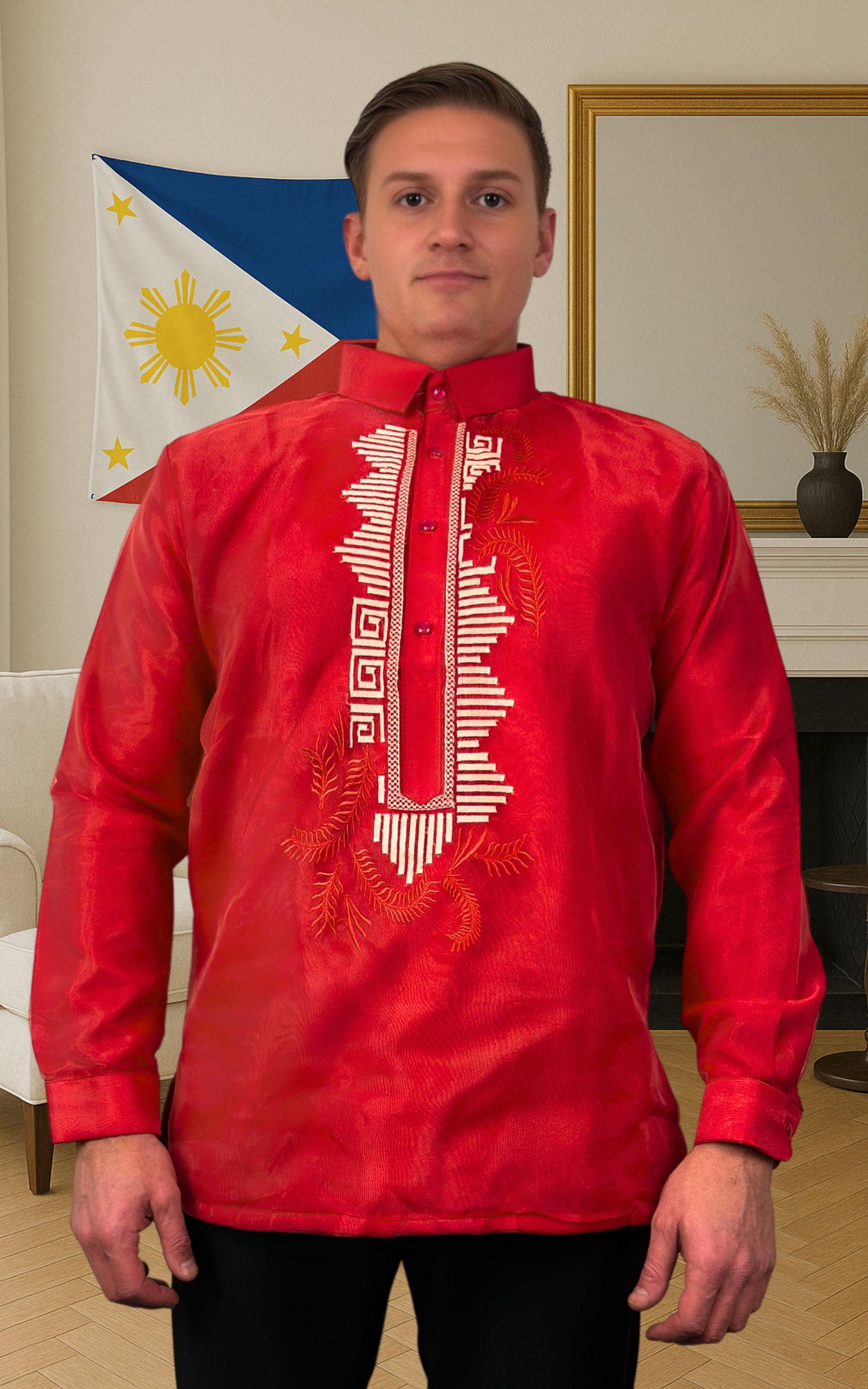 red barong dress Barong - More women love how our barong dress fits! Know more about our customizable size guide for every Filipina body, just send us a message