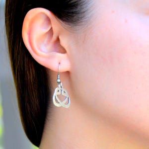 Arabic Letter Sufi EARRINGS, Ramadan eid gift to Muslim Woman, Twin Wav Letter Dangle, Calligraphy Double Vav Capital Charm, Islamic Jewelry