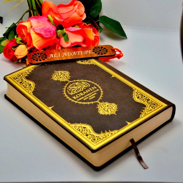 DANISH Arabic Custom QURAN, Eid gift for Danish New Muslim, Denmark Religious Book, Greenland Quran For Faroe Island, Danish Quran Book