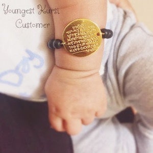 AYATUL KURSI KID Bangle/ Muslim Baby Shower Gift/ Islamic Infant Talisman Bangle/ Arabic Infant Quran Protection Wristlet/ Kuran Jewelry